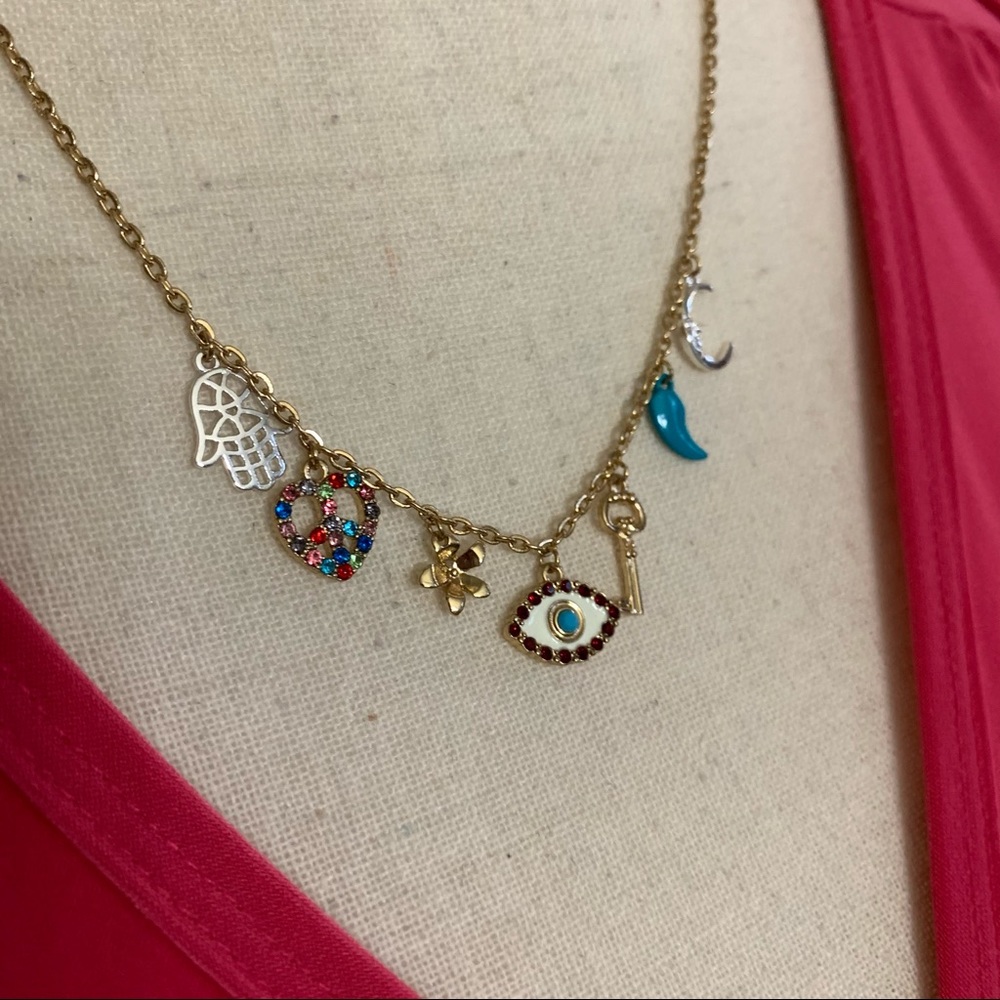 jewelry BCBGeneration Gold chain with 7 different charms